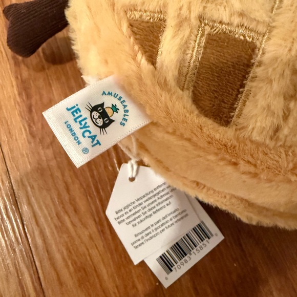 Jellycat Amuseables Waffle Plush with Cherry Accent - Picture 4 of 4